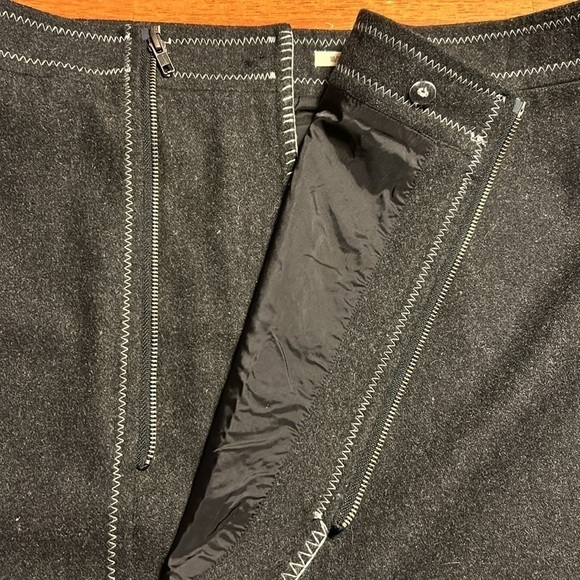 Purnell Blanket Stitch Wool Wrap Skirt with Zipper size 10/30 - Picture 7 of 9